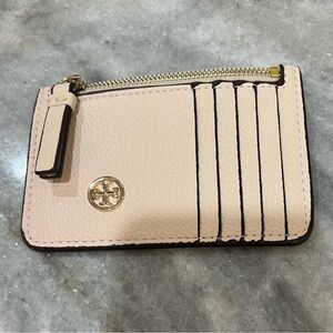 NWOT Tory Burch Card Holder with Zipper Pocket